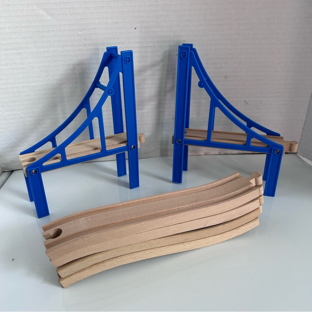 Thomas the train wooden train tracks bridge train station